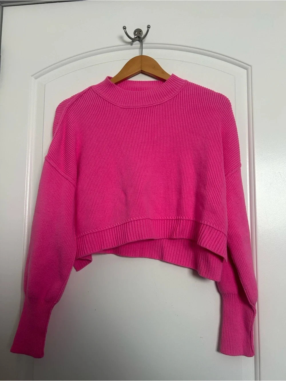 Free People Easy Street Tunic Sweater Ribbed Oversize Pink size XS chic boho